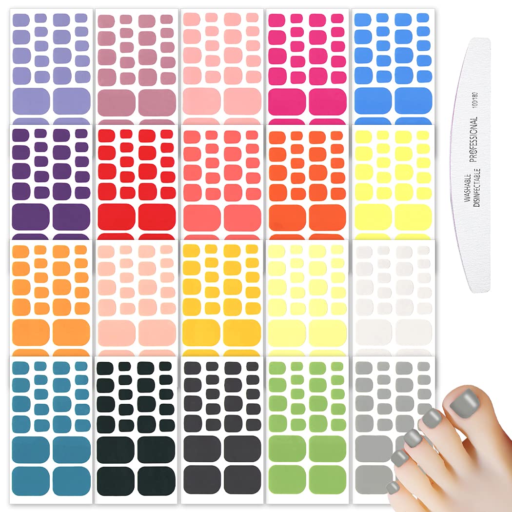 WOKOTO toe nail strips solid designs provide quick, mess-free color for toes