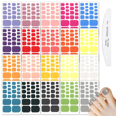 WOKOTO toe nail strips solid designs provide quick, mess-free color for toes
