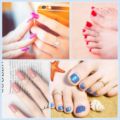 WOKOTO waterproof nail stickers resist daily wear with a shiny finish.