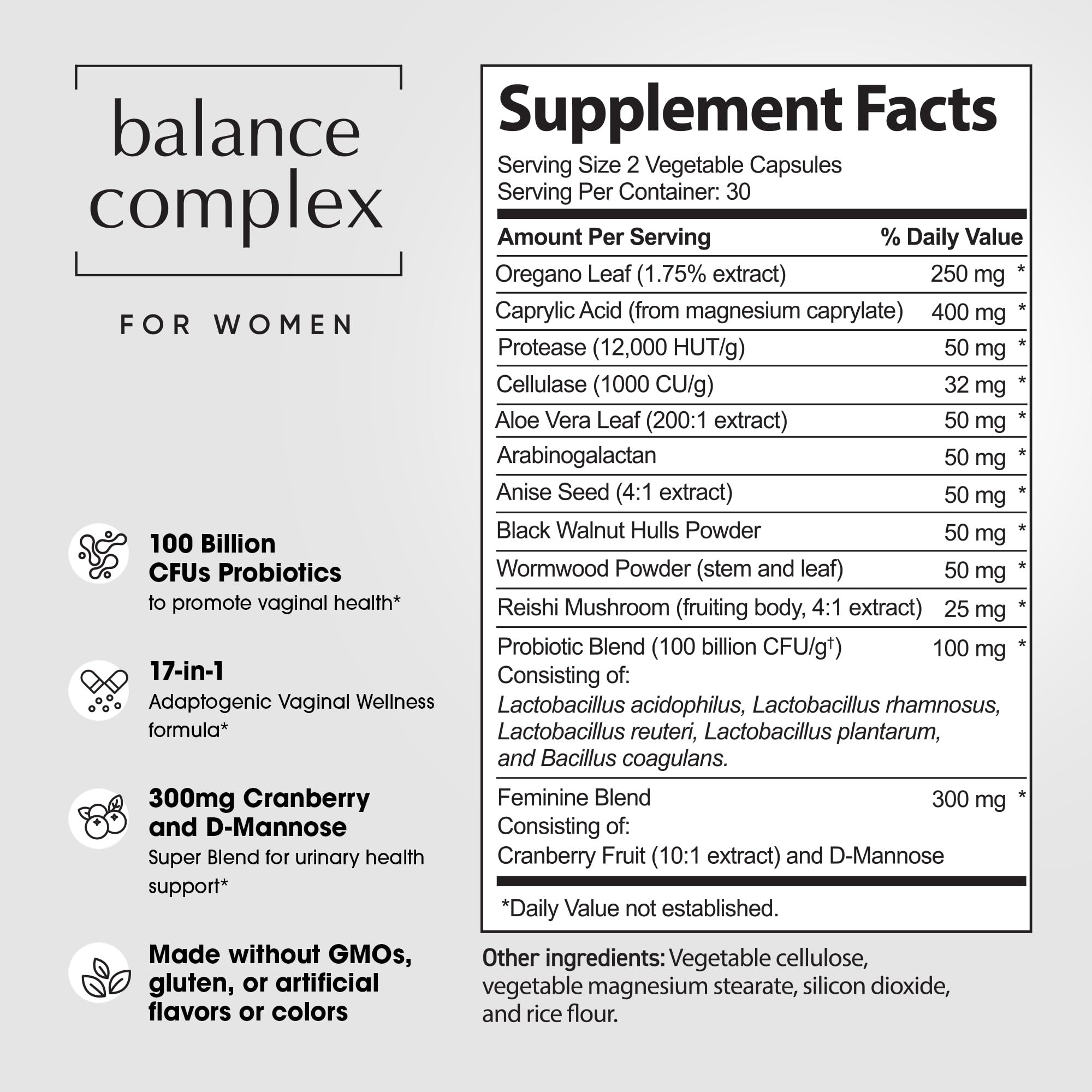 Lifestyle image of a woman taking a probiotic capsule
