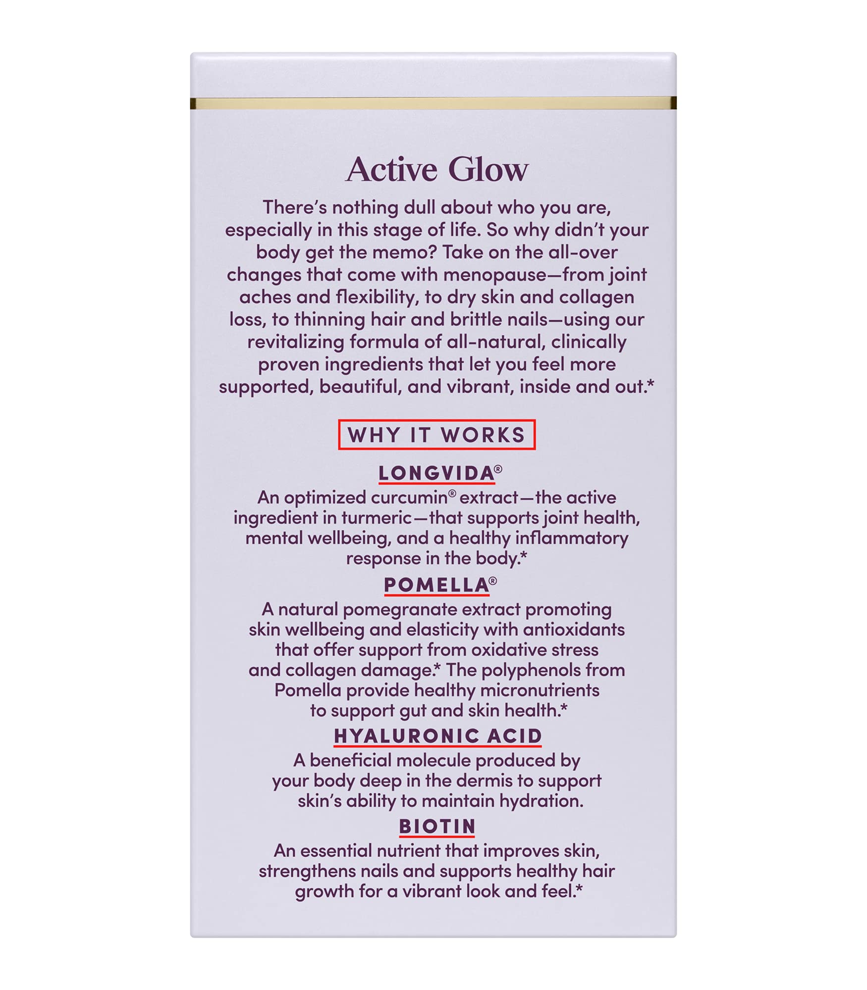 Womaness Active Glow capsules closeup for hair, skin and nails support.
