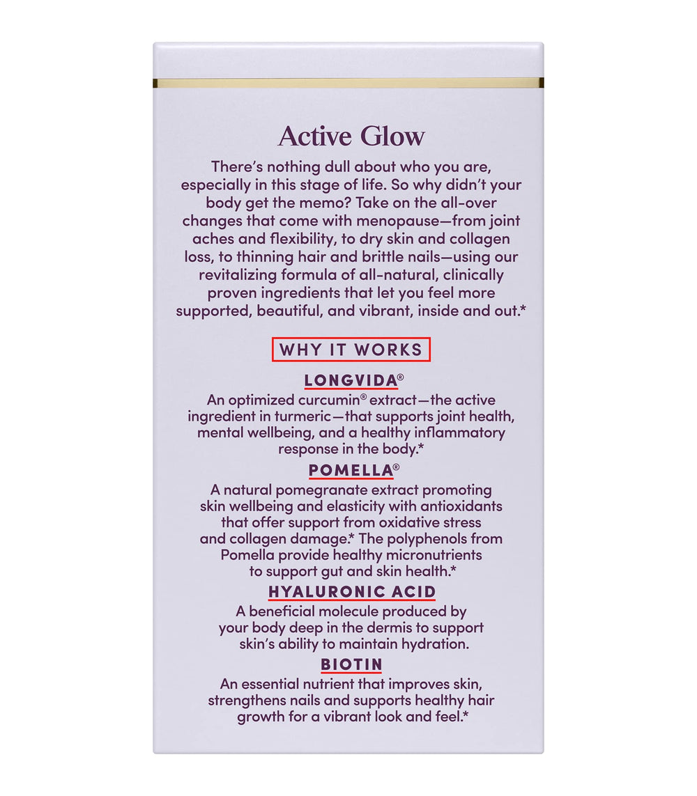 Womaness Active Glow capsules closeup for hair, skin and nails support.