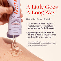 Womaness Daily V Soothe external gel application demonstrates easy massage for immediate intimate relief
