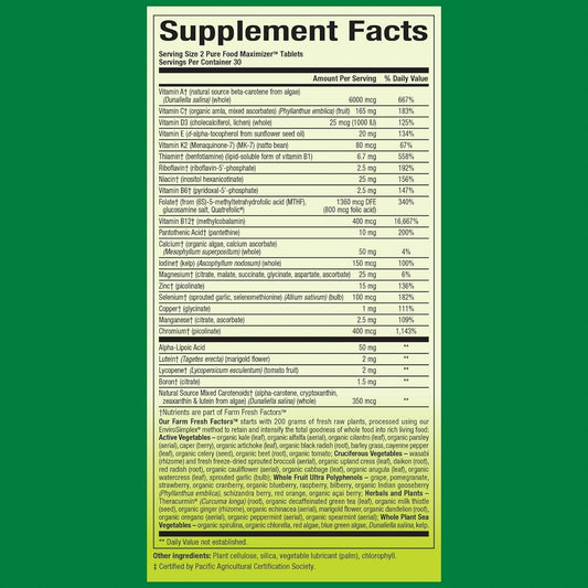 Label for women's 50+ multivitamin product