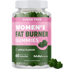 Bottle of Women’s Fat Burner Gummies Apple Flavor – 60 Count