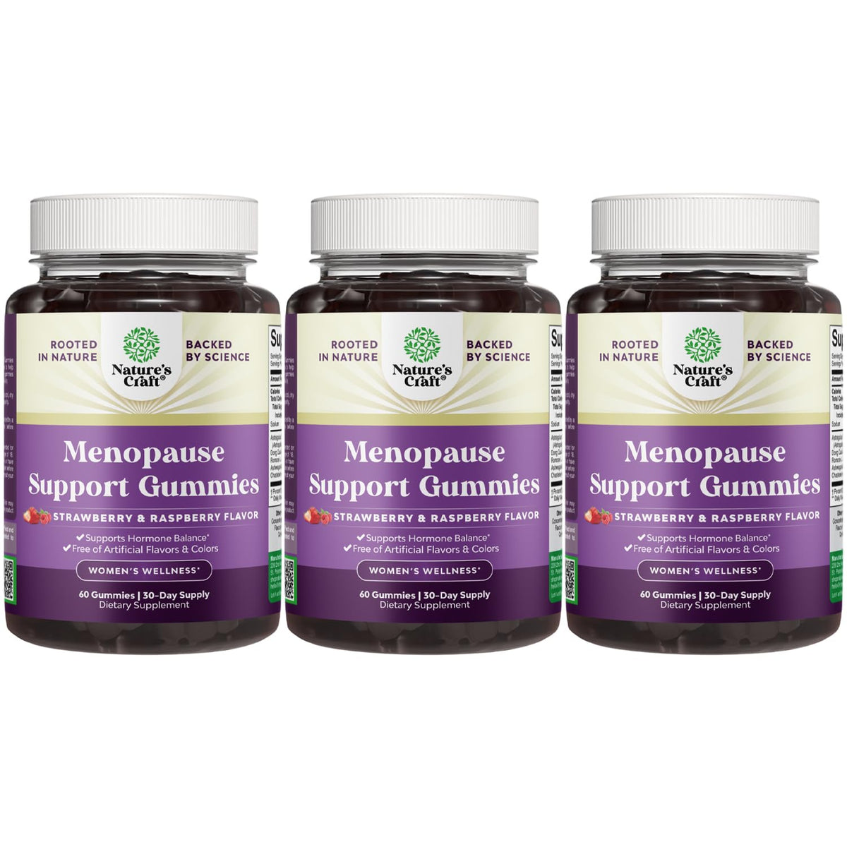 Bottle of Womens Menopause Gummies with Dong Quai and Ashwagandha