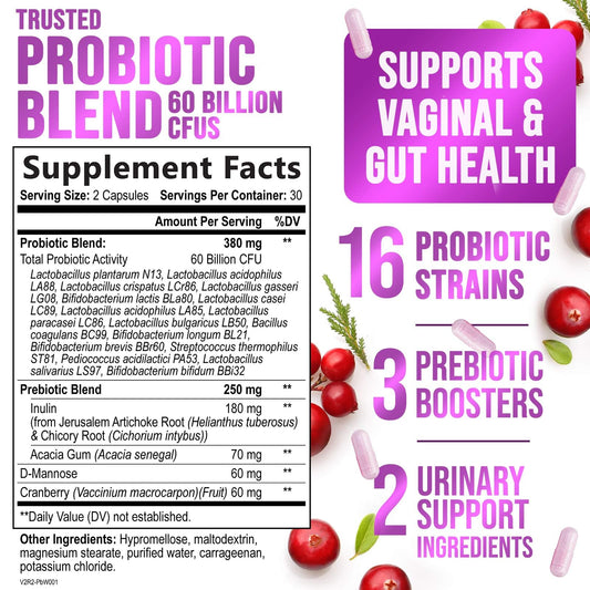 Digestive health benefits of women's probiotic
