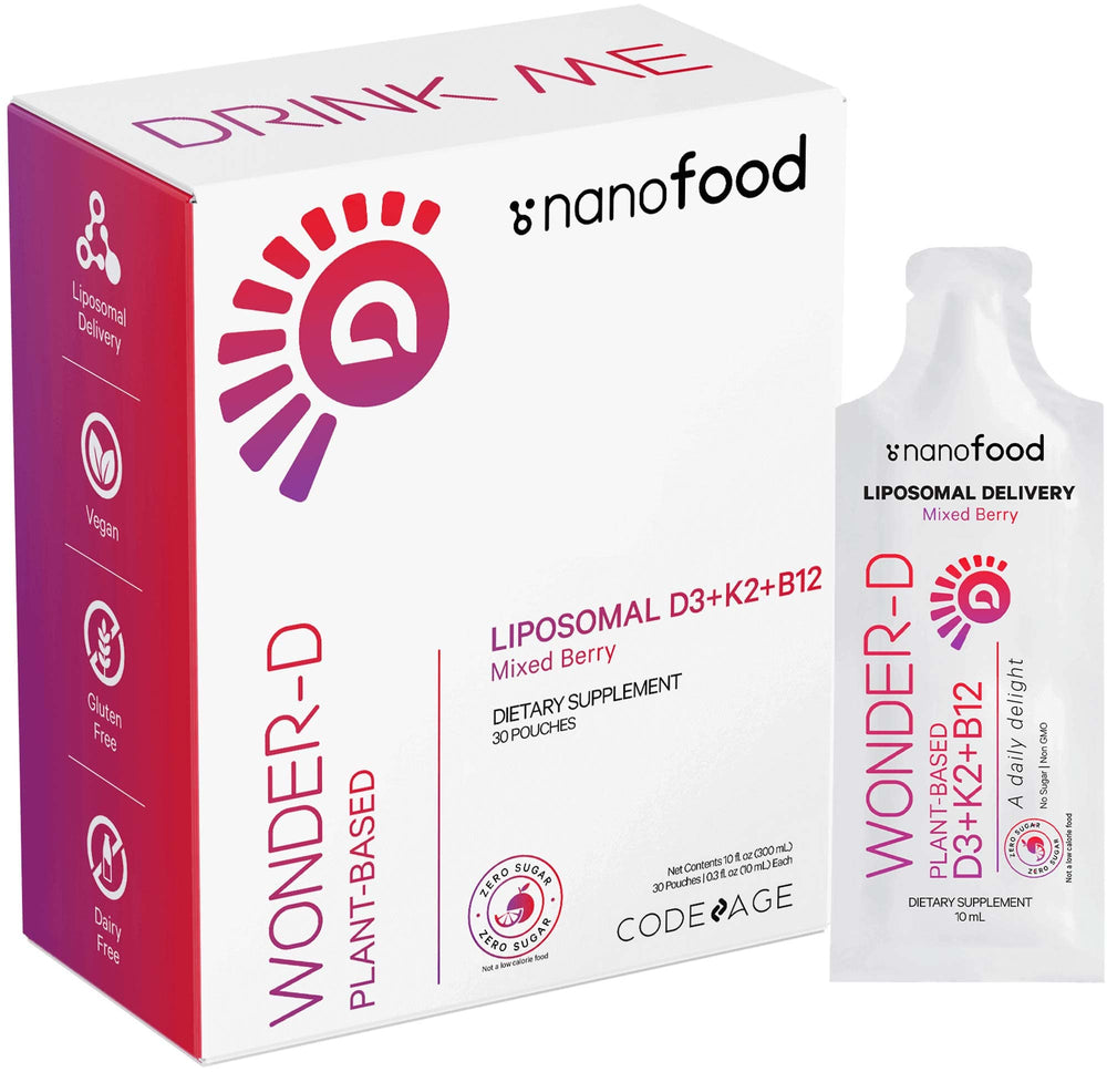 Wonder-D liposomal D3 sachets packaging