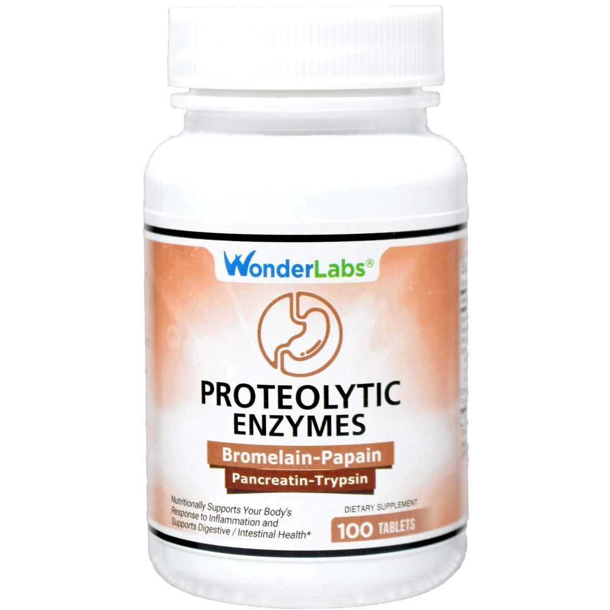 Wonder Laboratories Proteolytic Enzymes bottle and packaging