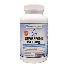 Hero image of Wonder Laboratories Berberine HCL 1500mg with BioPerine, cinnamon and chromium 120 capsules