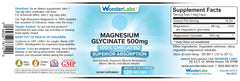 Supplement facts panel showing 500mg per serving