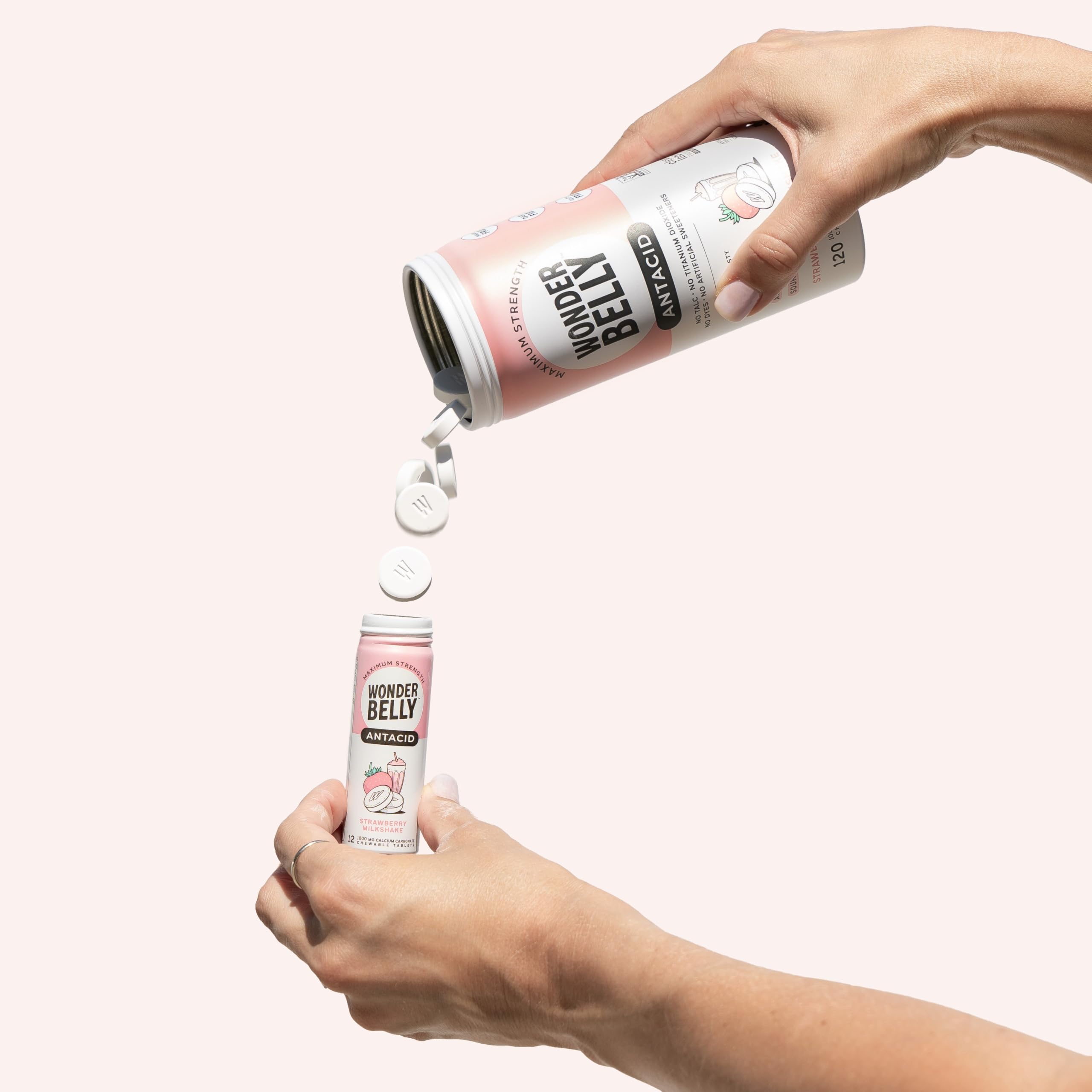 Wonderbelly antacid 1000mg calcium carbonate as active ingredient for fast comfort.