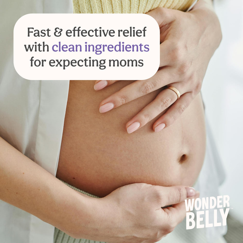 Wonderbelly Antacid canister on a desk drawer for easy access