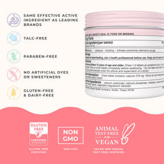Wonderbelly Bloat Gas Relief chewables Strawberry Shortcake illustrate tasty relief with subtle vanilla and strawberry notes.
