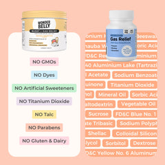 Wonderbelly Mango Smoothie flavored tablets visible in pack for quick relief.