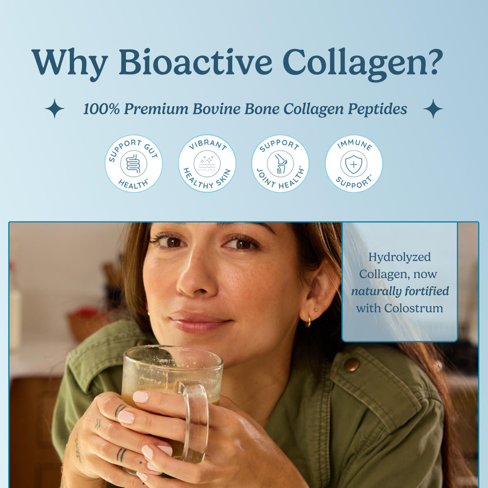 WonderCow collagen and bovine colostrum bottle close-up