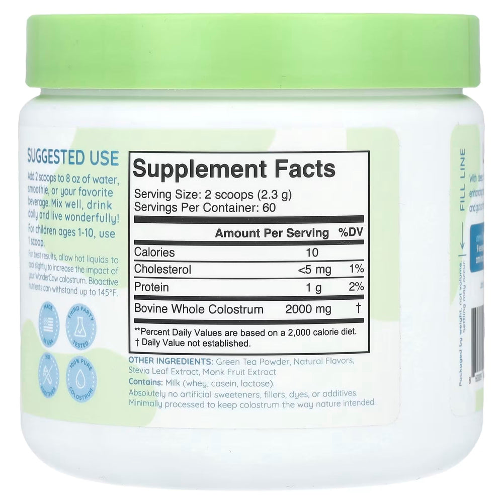 Eco-friendly packaging for WonderCow Colostrum Powder