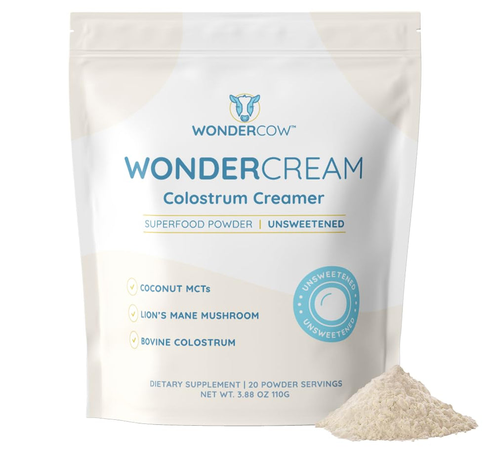 WonderCow bovine colostrum creamer bottle with coconut milk powder