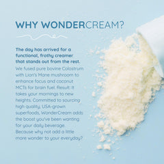 Lion's mane mushroom and coconut milk powder as key ingredients