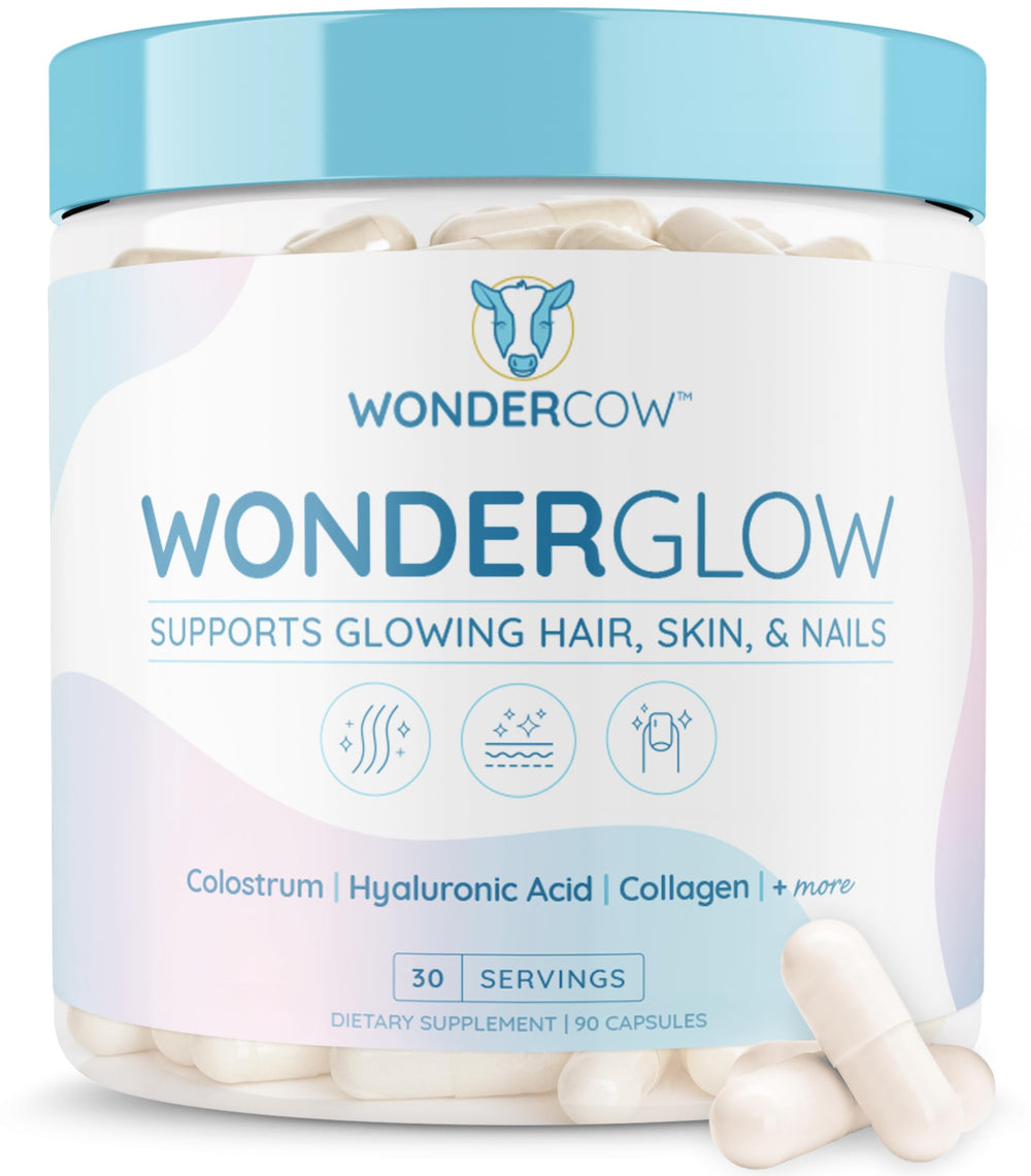 WONDERCOW WonderGlow hair skin nails vitamins bottle