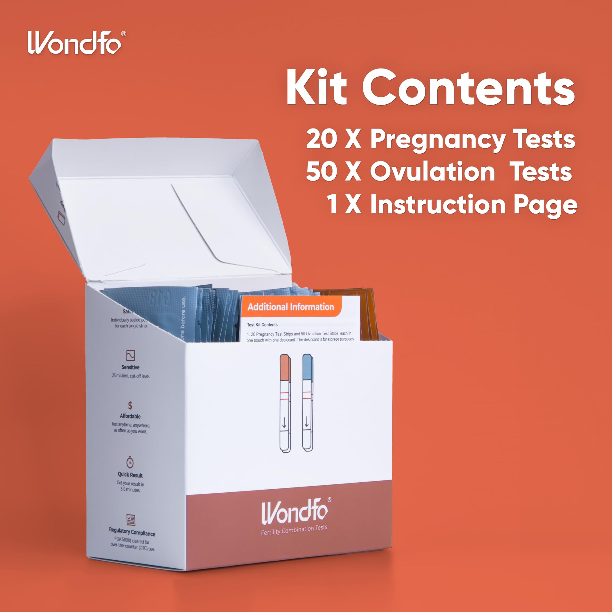 Close-up of test strips and packaging