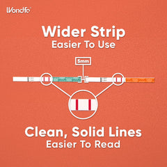 Wondfo ovulation test strip showing LH detection