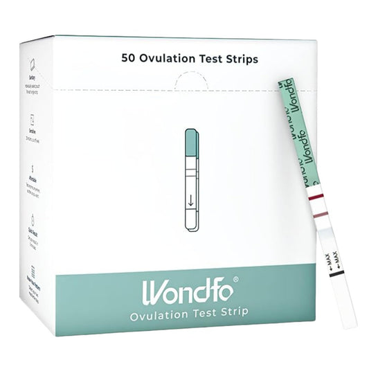 Wondfo Ovulation Test Strips box and 50-count kit