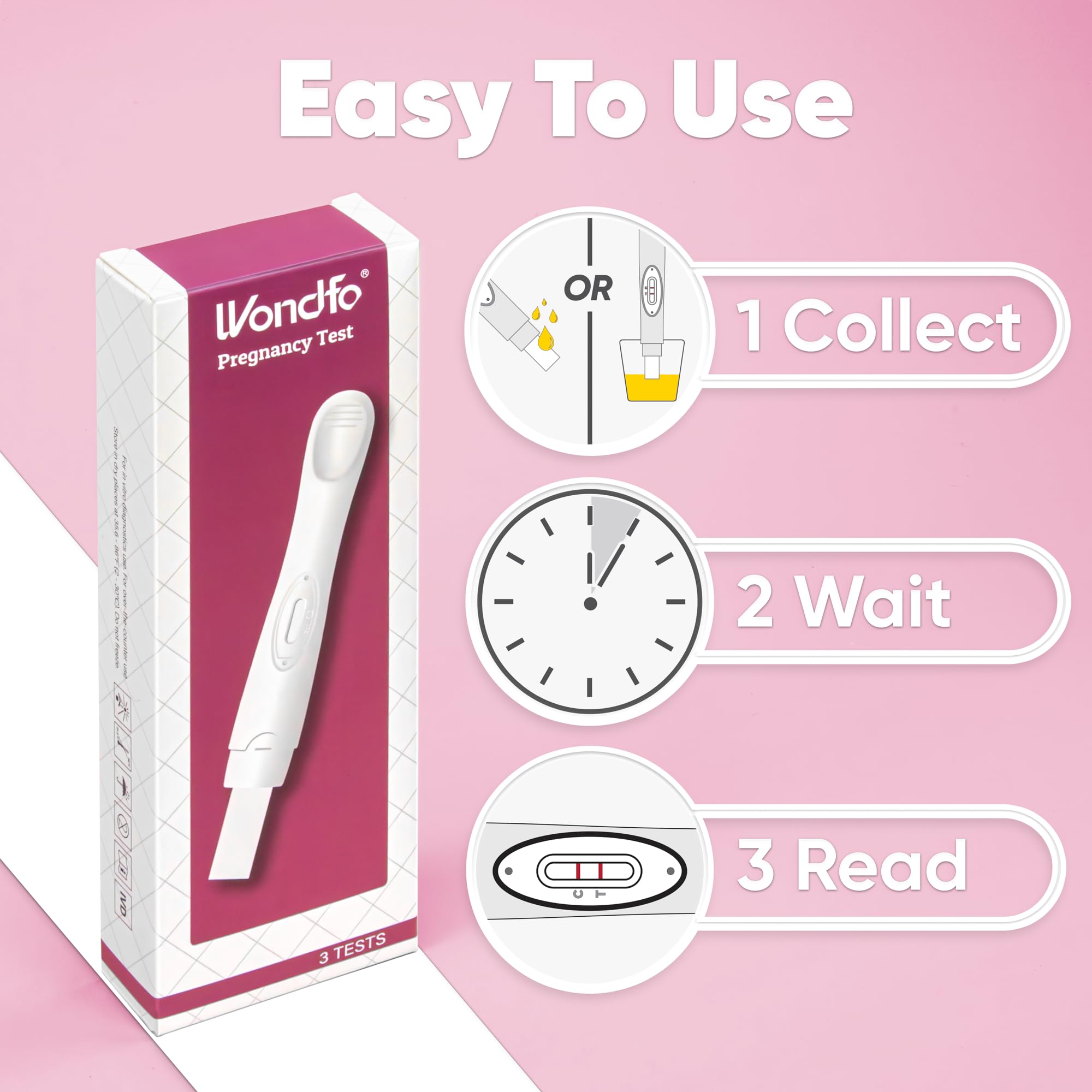 Wondfo test stick with wide absorbent tip