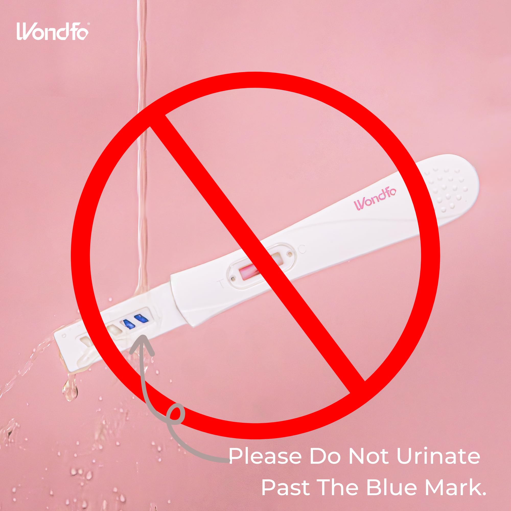 Example result showing lines for pregnancy on Wondfo test