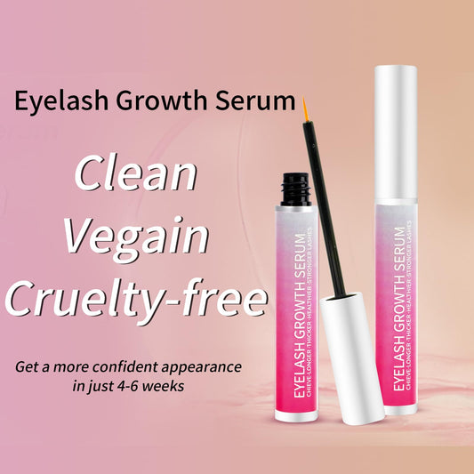 Close-up of WONERBE Eyelash Serum bottle being applied to the upper lash line