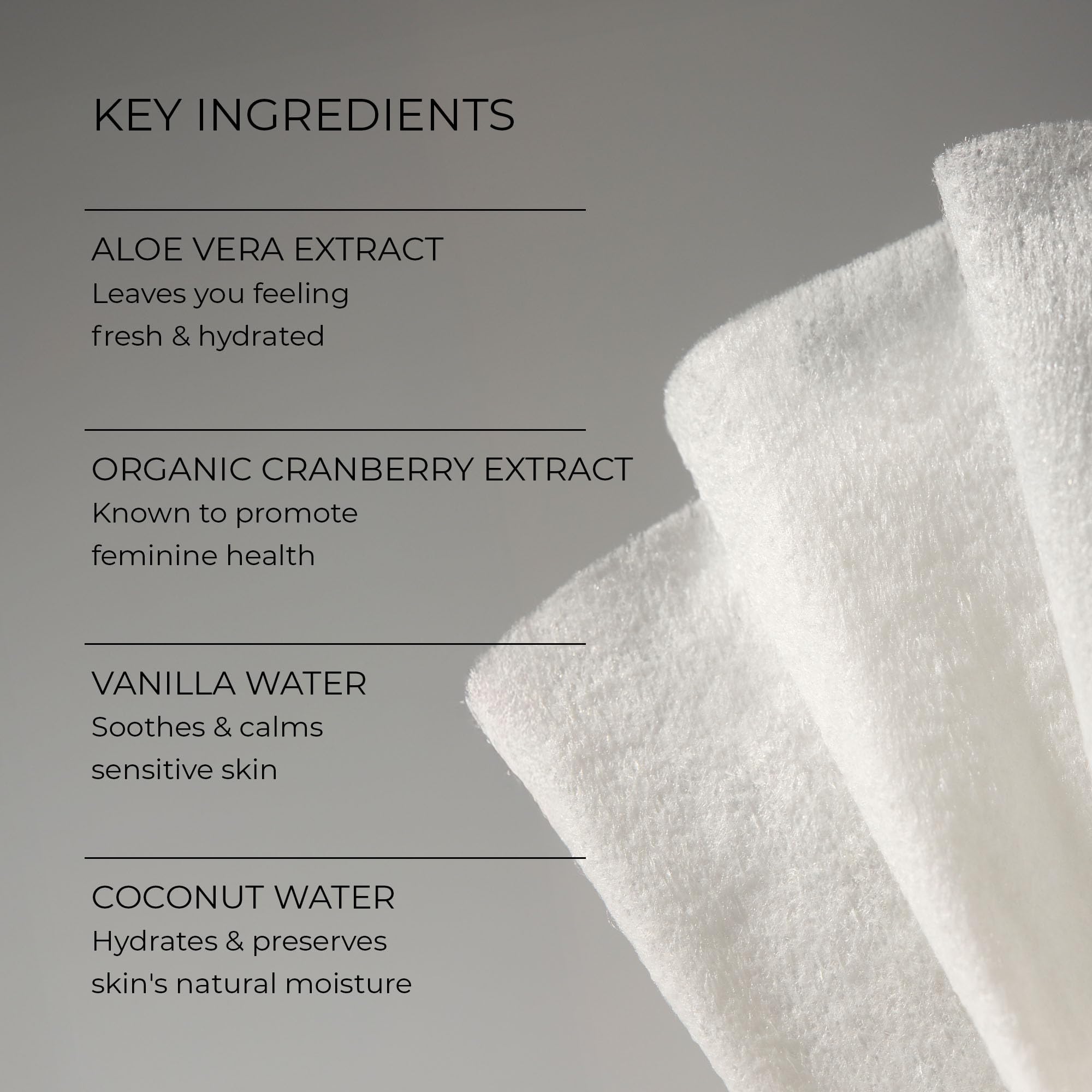 Woo More Play Freshies coconut water and aloe close-up reinforces hydrating skin support.