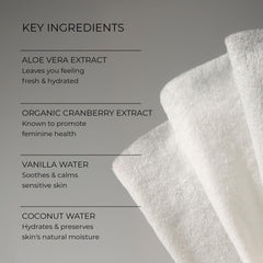 Woo More Play Freshies coconut water and aloe close-up reinforces hydrating skin support.