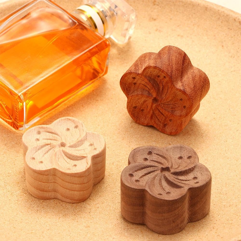 Office desk with wood essential oil diffuser
