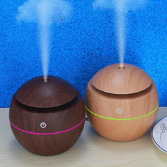 Wood Grain Mushroom Mini Diffuser packaging display highlights gift-ready design and decor compatibility.