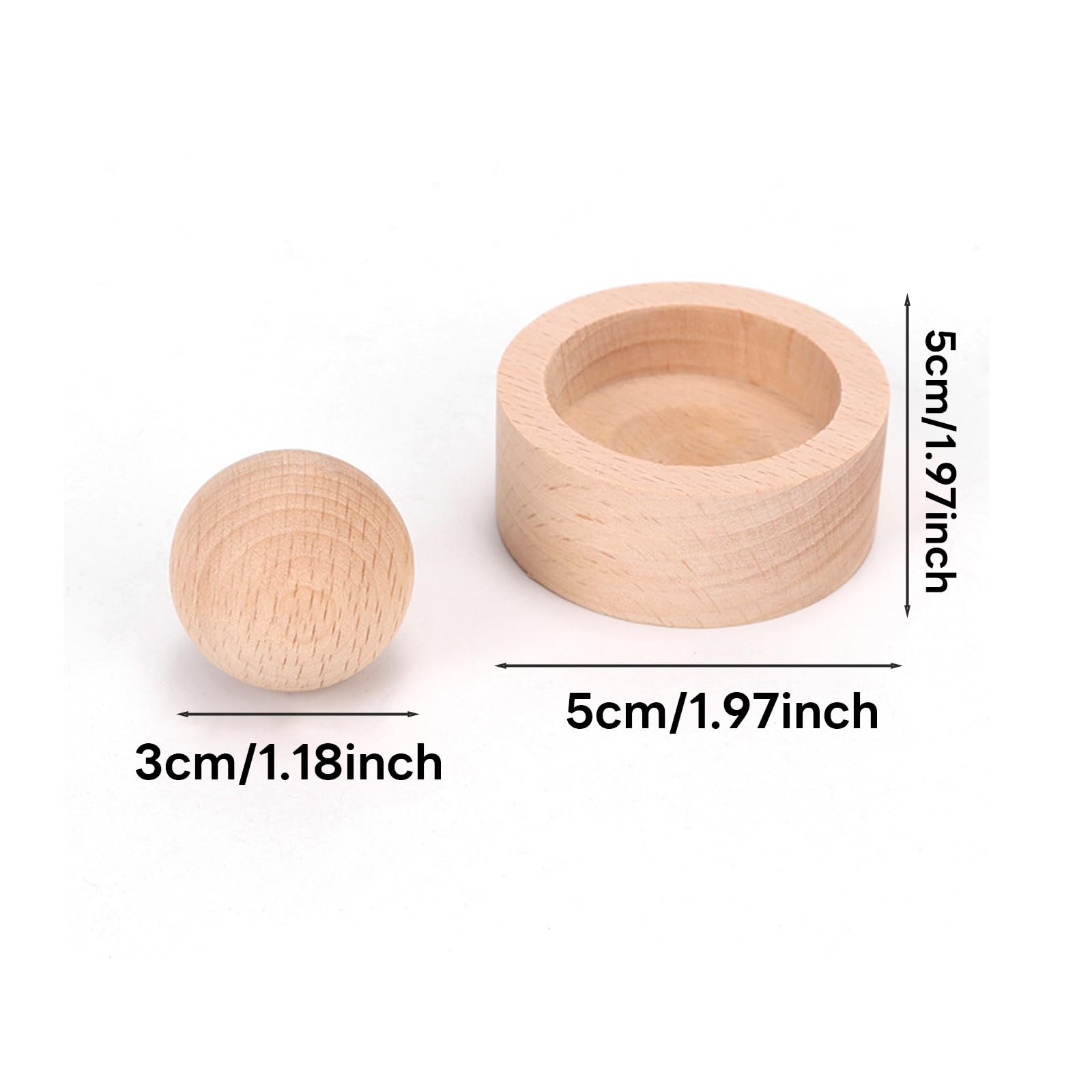 Two-in-one diffuser set: round ball and base in walnut and beech
