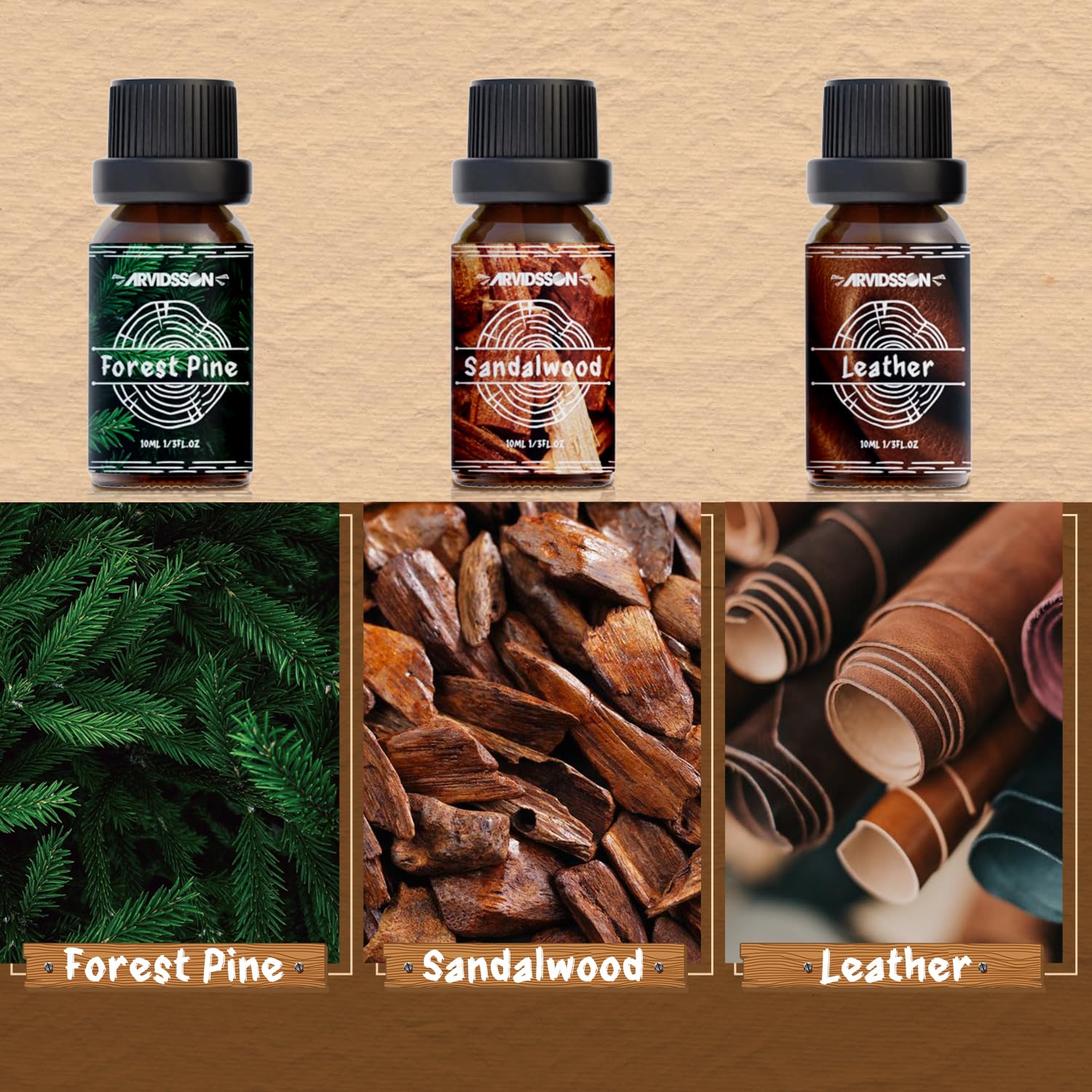 ARVIDSSON Woody Essential Oils Set bottle – Teakwood fragrance