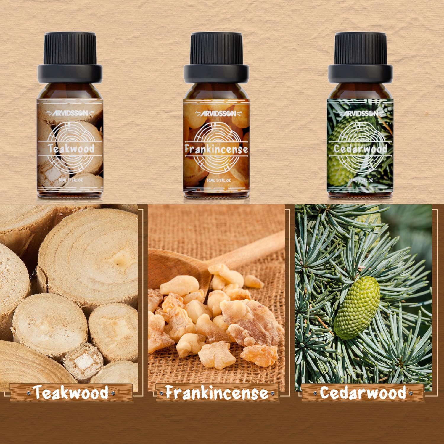 ARVIDSSON Woody Essential Oils Set bottle – Frankincense fragrance