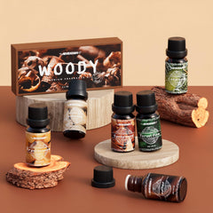 ARVIDSSON Woody Essential Oils Set – packaging and full collection