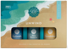 Woolzies Unwind Sea Breeze Blend bottle and packaging