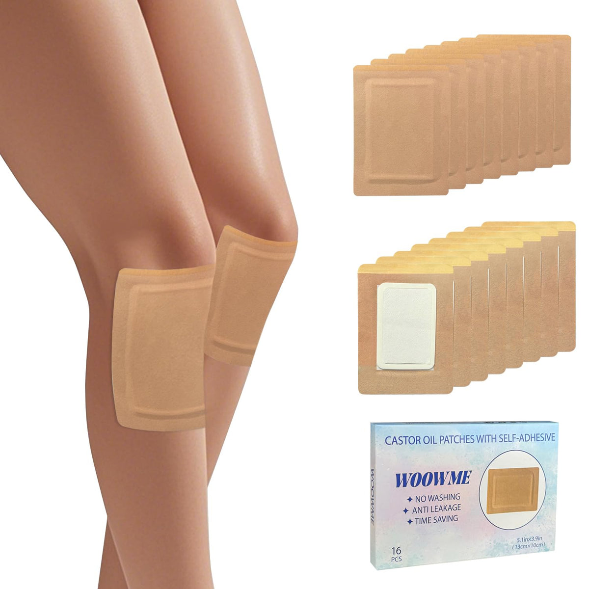 WOOWME castor oil pack wrap belly-application for comfortable day wear