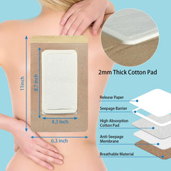 WOOWME disposable castor oil patch—ready for quick placement without washing.