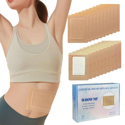 WOOWME castor oil pack wrap – disposable pad close-up