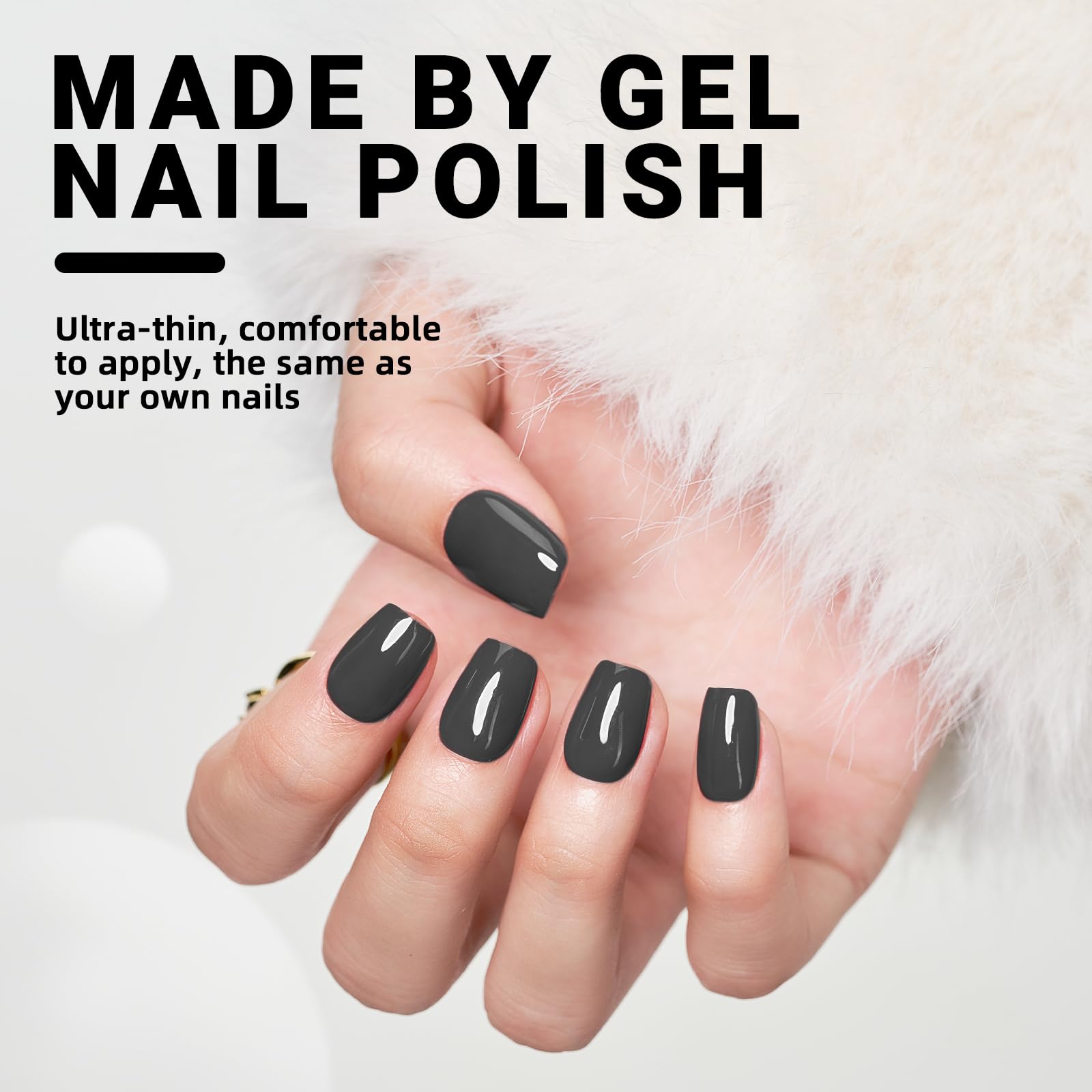 Wooyas adhesive pads and glue simplify quick, secure nail application.