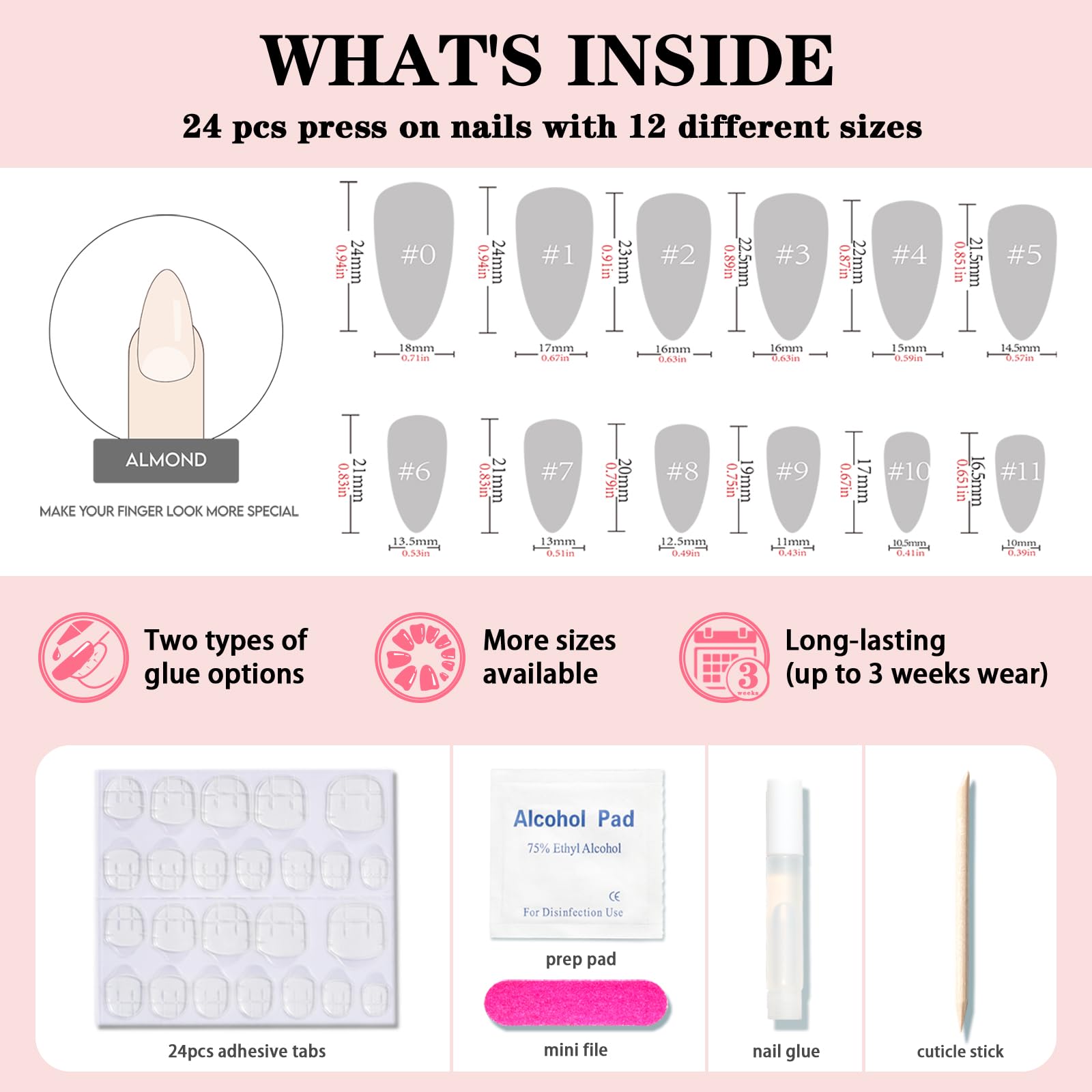 WOOYAS Matte almond nails showcased for weddings, parties, and dates.