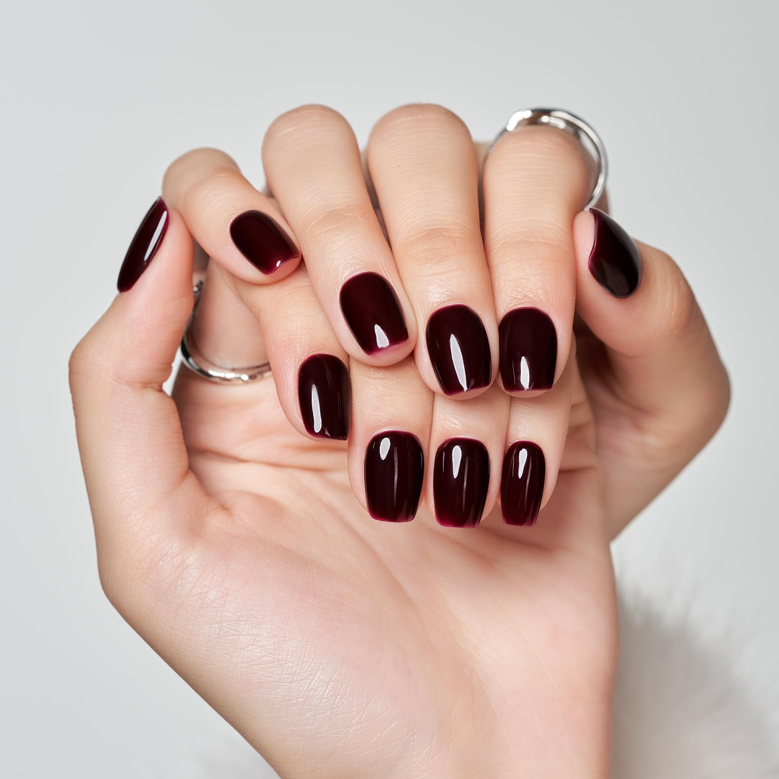 Wooyas press-on nails gloss finish detail highlights depth of color