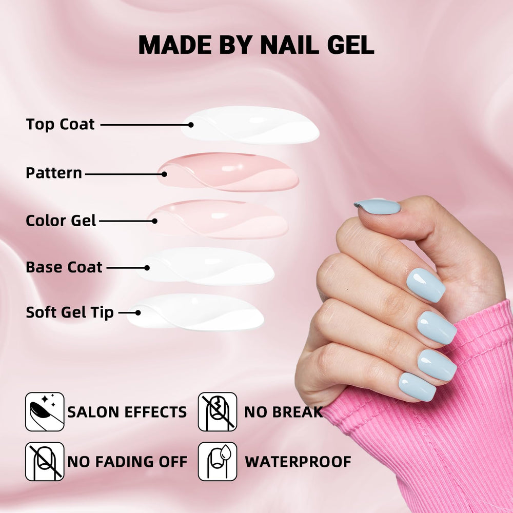 WOOYAS reusable ABS nails for long-lasting wear and nail health.