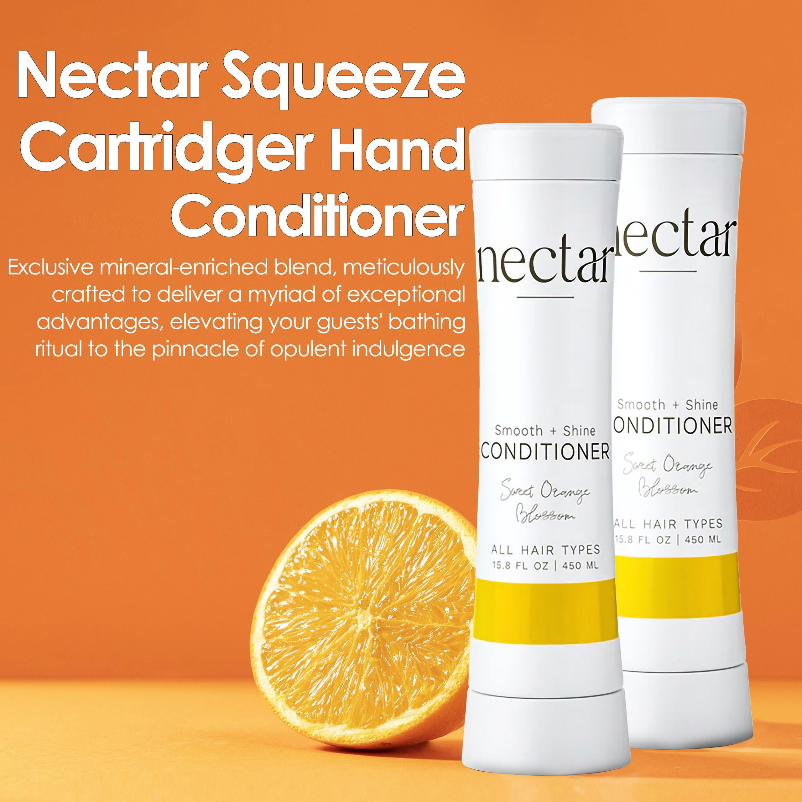 Nectar conditioner applied to hair ends for frizz control