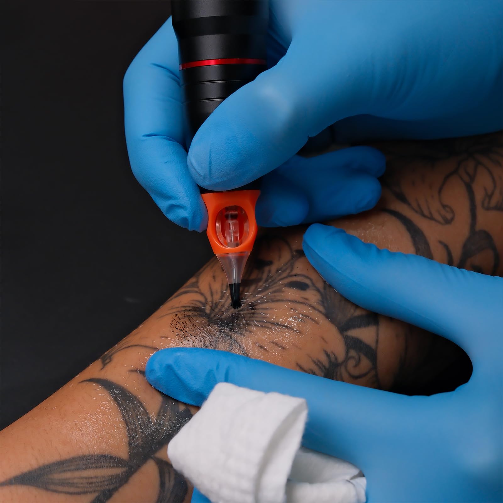 Lining in progress with Wormhole 1005RL for clean edges