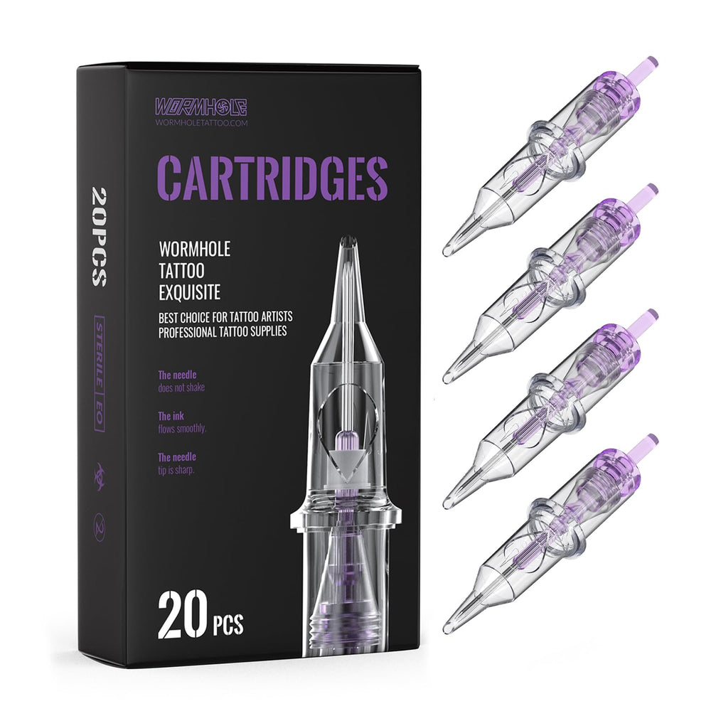 Wormhole Tattoo 1013RL liner cartridge for lining with enhanced ink pickup.