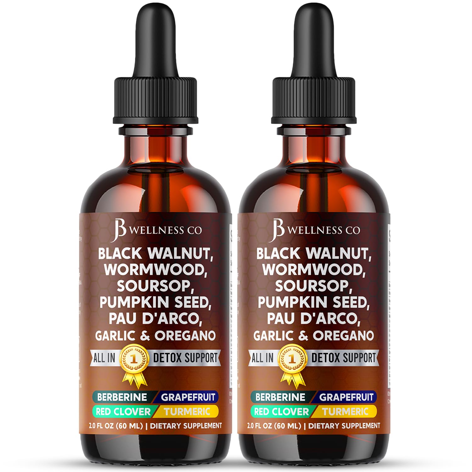 Bottle of Wormwood Black Walnut Cleanse Drops 4 oz
